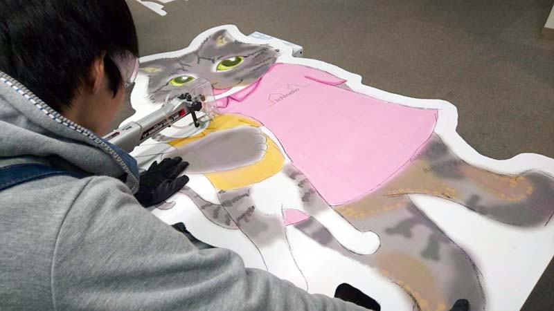 猫住宅のPR看板